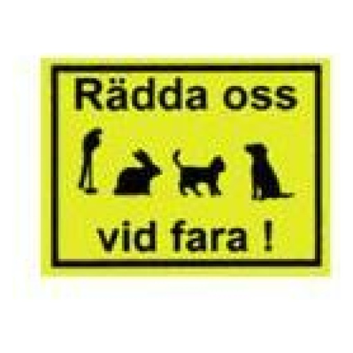 Klisterdekal Rädda Oss Vid Fara