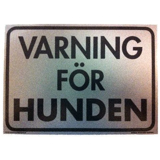 Skylt Varning För Hunden