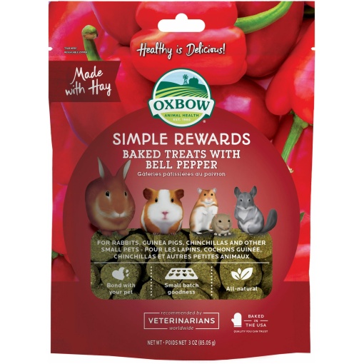 Simple rewards baked treats with bell pepper