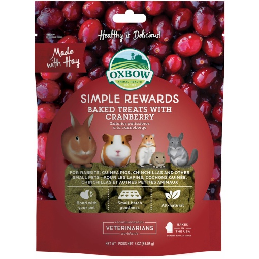 Simple rewards baked treats with cranberry