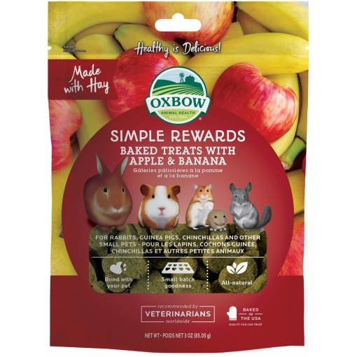 Simple rewards baked treats with apple and banana