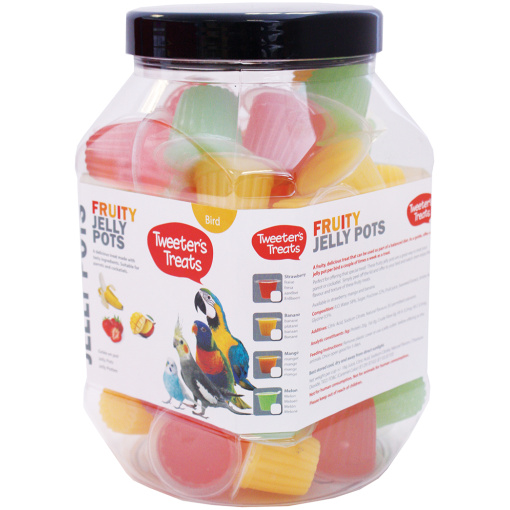 Tweeters Treats Fruity Jelly Pots Mixed Flavours Jar