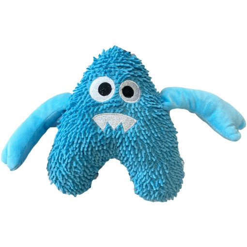 Plyschmonster med pip - Blå