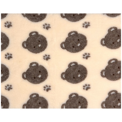 Fäll - Beige med bruna nallar