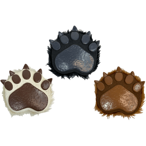Bear Paw Latextass med plysch